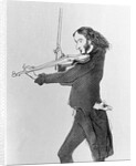 Nicolo Paganini Playing Violin by Anonymous