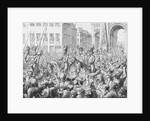Francis II with Frederick Wilhelm and Alexander I Galloping Threw Town by Anonymous