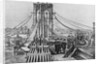 Men Building Brooklyn Bridge by Anonymous