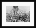 Men Building Brooklyn Bridge by Anonymous