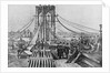 Men Building Brooklyn Bridge by Anonymous