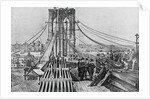 Men Building Brooklyn Bridge by Anonymous