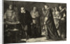 Galileo (Left) Meets with Church Leaders by Anonymous