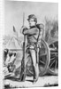 Sketching of Soldier Propped with Rifle by Anonymous