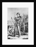 Sketching of Soldier Propped with Rifle by Anonymous