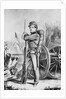Sketching of Soldier Propped with Rifle by Anonymous