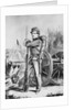 Sketching of Soldier Propped with Rifle by Anonymous
