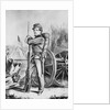 Sketching of Soldier Propped with Rifle by Anonymous