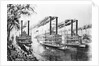 Steamboats Docking on Shore by Anonymous