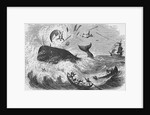 Whaling, The Flurry, Woodcut by Anonymous