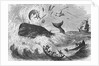 Whaling, The Flurry, Woodcut by Anonymous