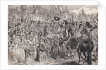 Charles II on Horseback Being Greeted by Citizens