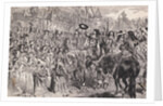 Charles II on Horseback Being Greeted by Citizens