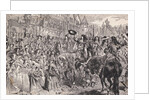Charles II on Horseback Being Greeted by Citizens