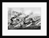 American Railroad Scene: Lightning Express Trains Leaving the Junction by Currier & Ives