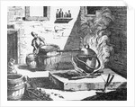 Engraving of 18th-Century Liquor Distallation by Anonymous