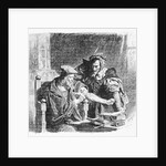 Faust Signs Deal with the Devil in Blood by Anonymous