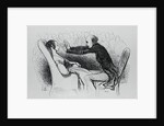Illustration of a Man Hypnotizing Patient by Honore Daumier