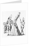 Servant Holding up Woman's Hairdo by Anonymous