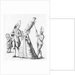 Servant Holding up Woman's Hairdo by Anonymous