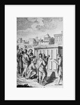 Engraving of Romans Looking at Law Tablets by Anonymous