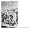 Engraving of Romans Looking at Law Tablets by Anonymous
