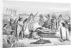 Illustration of Early Native Americans Burial Rites by Anonymous