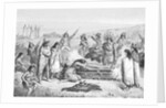 Illustration of Early Native Americans Burial Rites by Anonymous