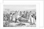 Illustration of Early Native Americans Burial Rites by Anonymous