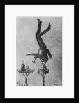 Man Standing on his Head Eating by Anonymous