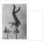 Man Standing on his Head Eating by Anonymous