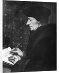 Desidarius Erasmus Writing At Desk by Anonymous