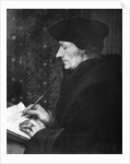 Desidarius Erasmus Writing At Desk by Anonymous