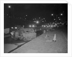 Wrecked Engine on Long Island Expressway by Anonymous