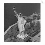 Aerial View of Statue of Liberty from Helicopter by Anonymous