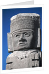Detail Showing Warrior's Head from Atlantes Statues at the Temple of the Morning Star by Anonymous