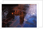 Church Reflected in Puddle by Anonymous