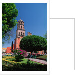 Church Beside Plaza Garden by Anonymous