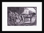 Workers in Interior of Blacksmith Shop by Anonymous