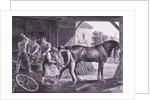 Workers in Interior of Blacksmith Shop by Anonymous