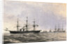 Ships Laying Cable in the Ocean by Anonymous