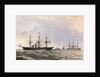 Ships Laying Cable in the Ocean by Anonymous
