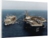 USS Abraham Lincoln and USS Kalamazoo Performing Exercise by Anonymous