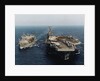 USS Abraham Lincoln and USS Kalamazoo Performing Exercise by Anonymous