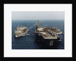 USS Abraham Lincoln and USS Kalamazoo Performing Exercise by Anonymous