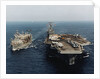 USS Abraham Lincoln and USS Kalamazoo Performing Exercise by Anonymous