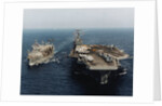 USS Abraham Lincoln and USS Kalamazoo Performing Exercise by Anonymous
