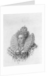Illustrative Portrait of Queen Elizabeth I in Royal Dress by Anonymous