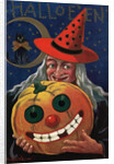 Witch Holding a Pumpkin by Anonymous