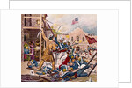 19th-Century Illustration of the Battle at the Alamo by Anonymous